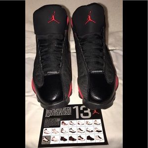 Jordan Retro 13 “ Bred Black True Red “